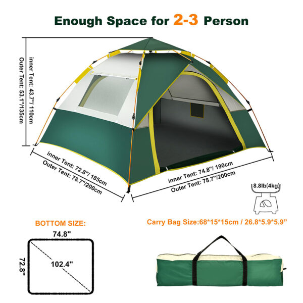 T4-  Pop Up Camping Tent - 图片 3