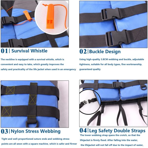 C4-   Adult Kids Life Jacket - 图片 4