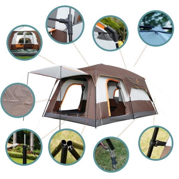 T2-   Outdoor Family Gathering Tent 4-12 Persons